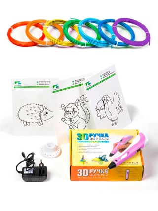 3D ручка 3D Pen 2 розовая с набором дополнительного пластика