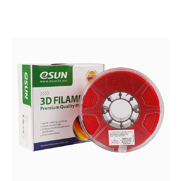 Пластик для 3D печати eSUN PETG, 1 кг, красный