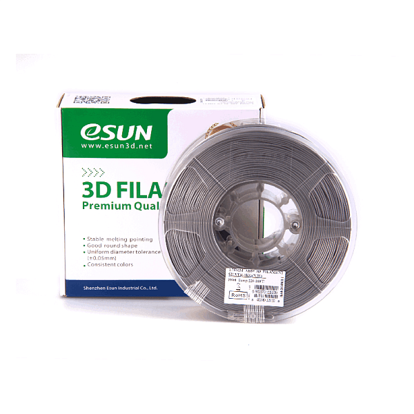 Пластик для 3D печати eSUN  ABS+  1кг,  серебристый