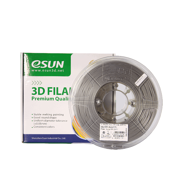 Пластик для 3D печати eSUN PLA 1кг, серебристый
