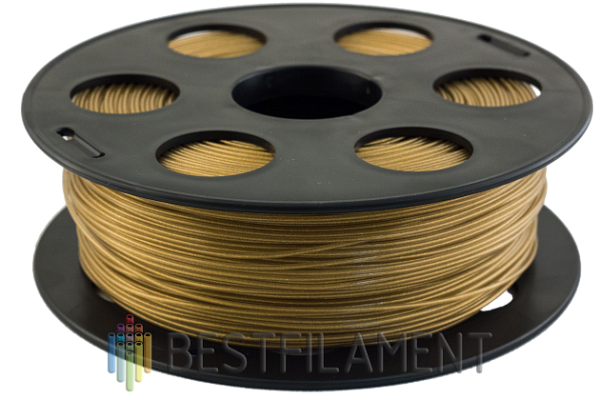 PLA пластик Bestfilament, 1 кг, 1.75 мм, золотистый металлик